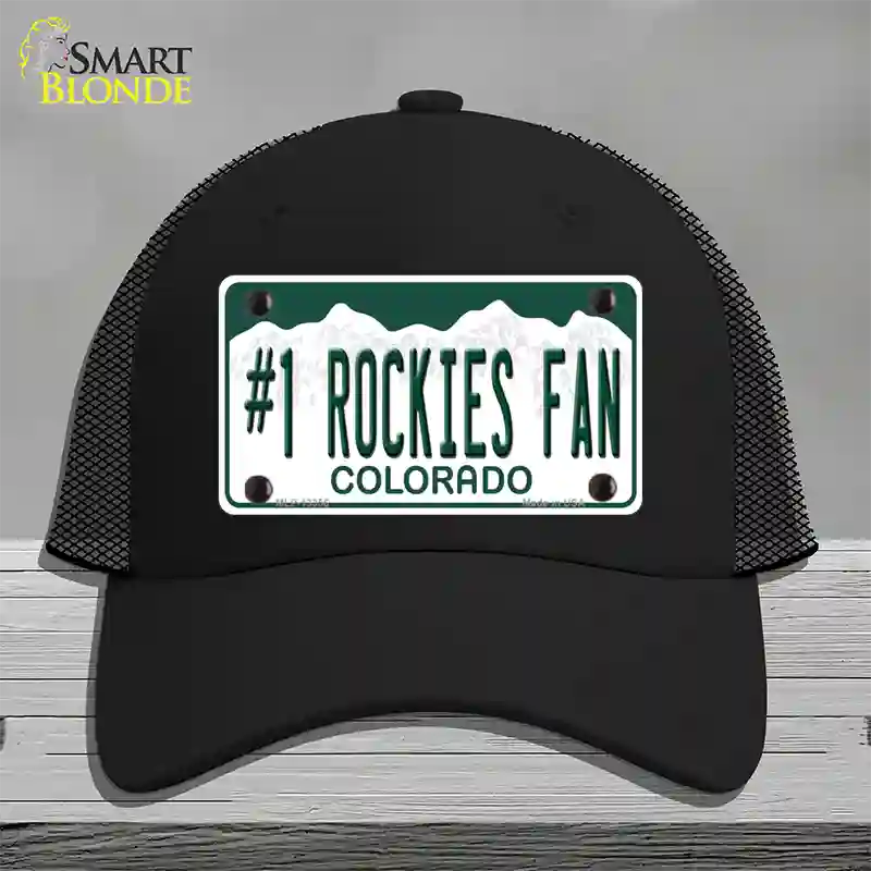 Number 1 Rockies Fan Novelty License Plate Hat Tag Mesh / Black