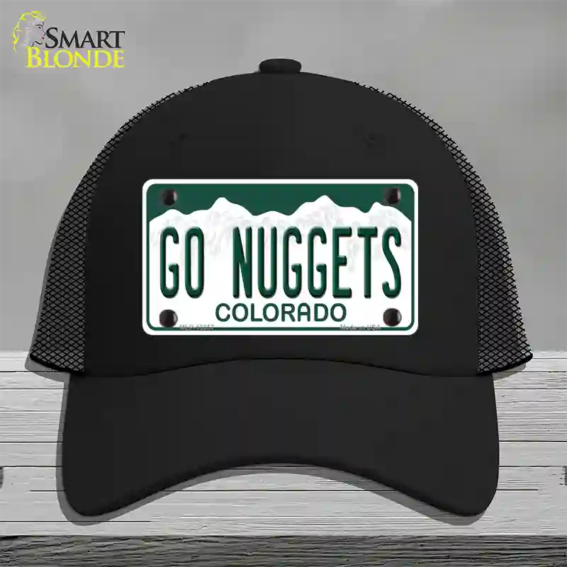 Go Nuggets Novelty License Plate Hat Tag Mesh / Black