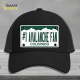 Number 1 Avalanche Fan Novelty License Plate Hat Tag Mesh / Black