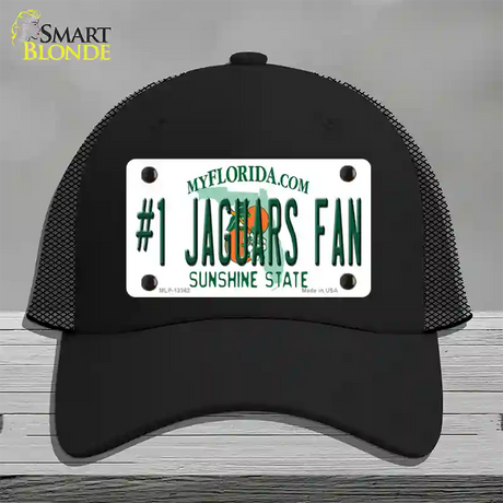 Number 1 Jaguars Fan Novelty License Plate Hat Tag Mesh / Black