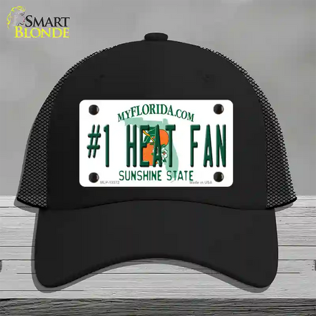 Number 1 Heat Fan Novelty License Plate Hat Tag Mesh / Black