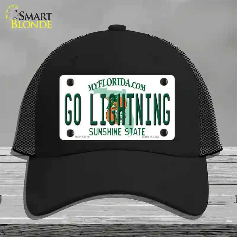 Go Lightning Novelty License Plate Hat Tag Mesh / Black