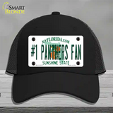 Number 1 Panthers Fan Novelty License Plate Hat Tag Mesh / Black