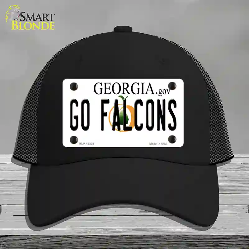 Go Falcons Novelty License Plate Hat Tag Mesh / Black