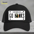 Go Hawks Novelty License Plate Hat Tag Mesh / Black