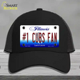 Number 1 Cubs Fan Novelty License Plate Hat Tag Mesh / Black