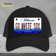 Go White Sox Novelty License Plate Hat Tag Mesh / Black