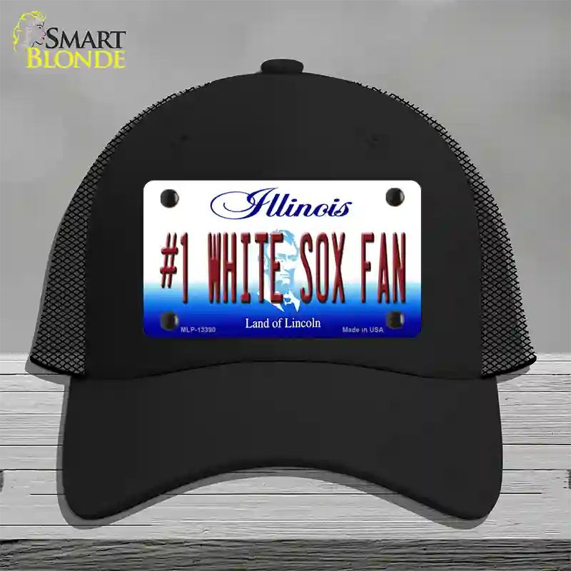 Number 1 White Sox Fan Novelty License Plate Hat Tag Mesh / Black