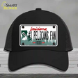 Number 1 Pelicans Fan Novelty License Plate Hat Tag Mesh / Black