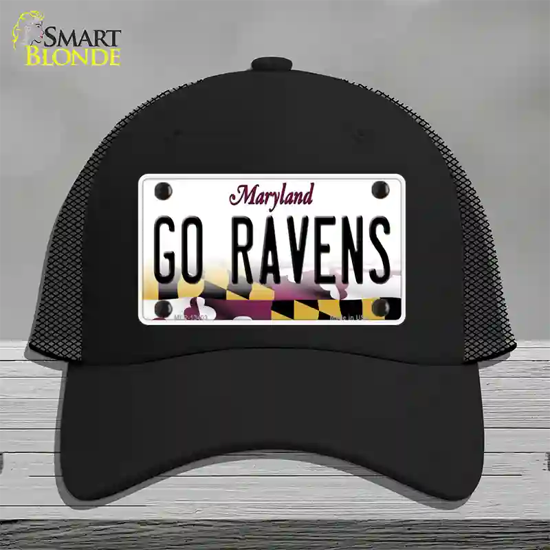 Go Ravens Novelty License Plate Hat Tag Mesh / Black