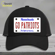 Go Patriots Novelty License Plate Hat Tag Mesh / Black