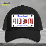 Number 1 Red Sox Fan Novelty License Plate Hat Tag Mesh / Black