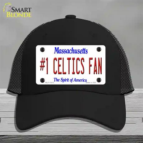 Number 1 Celtics Fan Novelty License Plate Hat Tag Mesh / Black