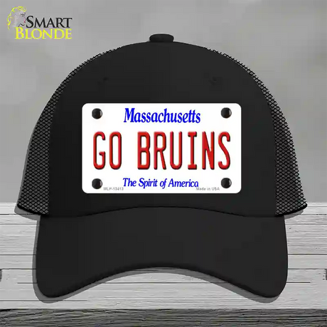 Go Bruins Novelty License Plate Hat Tag Mesh / Black