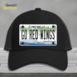 Go Red Wings Novelty License Plate Hat Tag Mesh / Black