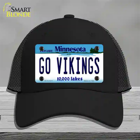 Go Vikings Novelty License Plate Hat Tag Mesh / Black