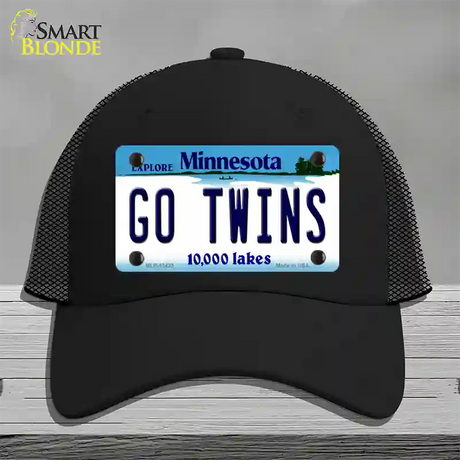 Go Twins Novelty License Plate Hat Tag Mesh / Black