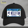 Number 1 Wild Fan Novelty License Plate Hat Tag Mesh / Black