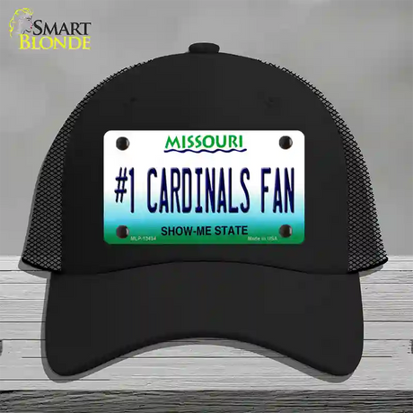 Number 1 Cardinals Fan Missouri Novelty License Plate Hat Tag Mesh / Black