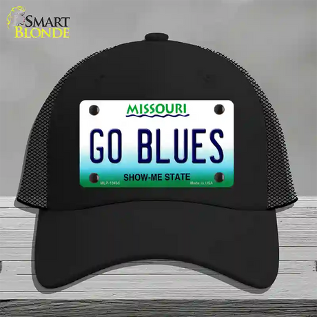 Go Blues Novelty License Plate Hat Tag Mesh / Black