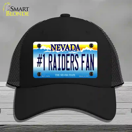 Number 1 Raiders Fan Nevada Novelty License Plate Hat Tag Mesh / Black