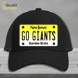 New Jersey Go Giants Novelty License Plate Hat Tag Mesh / Black