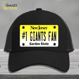 New Jersey Number 1 Giants Fan Novelty License Plate Hat Tag Mesh / Black