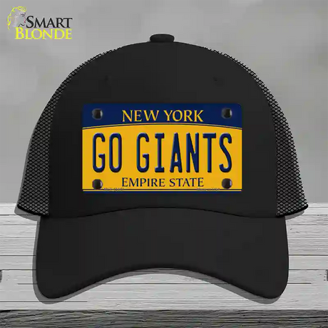 New York Go Giants Novelty License Plate Hat Tag Mesh / Black