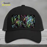 Paint Splashes Novelty License Plate Hat Mesh / Black