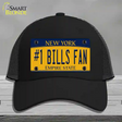 Number 1 Bills Fan Novelty License Plate Hat Tag Mesh / Black