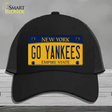 Go Yankees Novelty License Plate Hat Tag Mesh / Black