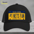 Number 1 Nets Fan Novelty License Plate Hat Tag Mesh / Black