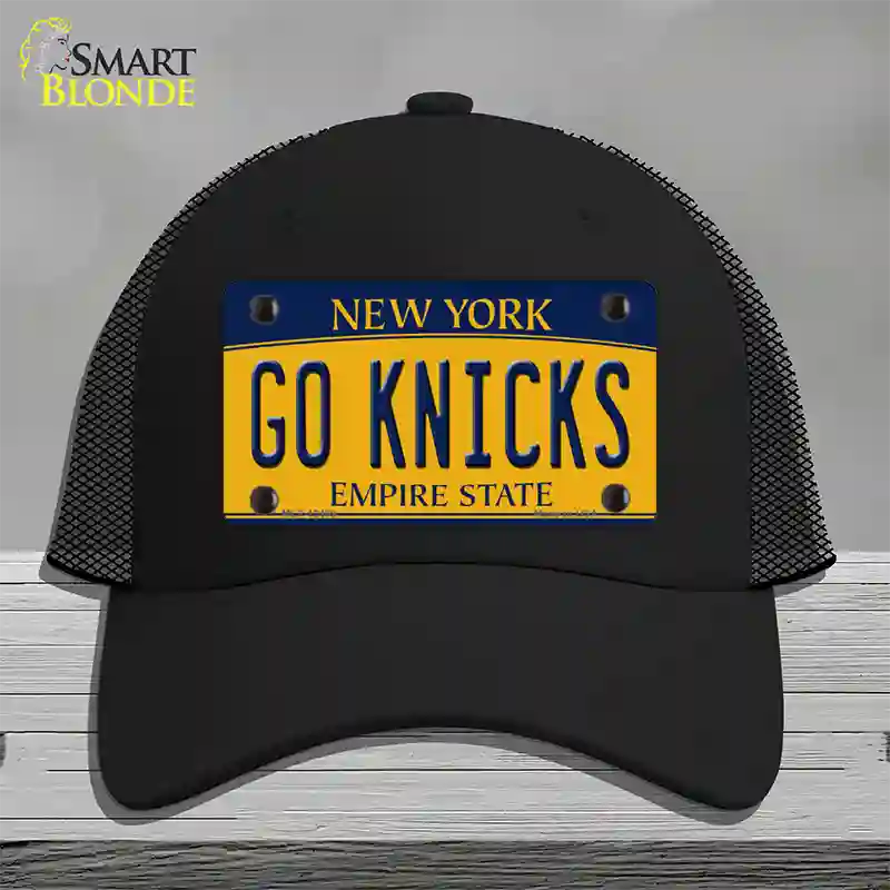 Go Knicks Novelty License Plate Hat Tag Mesh / Black