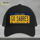 Go Sabres Novelty License Plate Hat Tag Mesh / Black