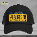 Number 1 Sabres Fan Novelty License Plate Hat Tag Mesh / Black