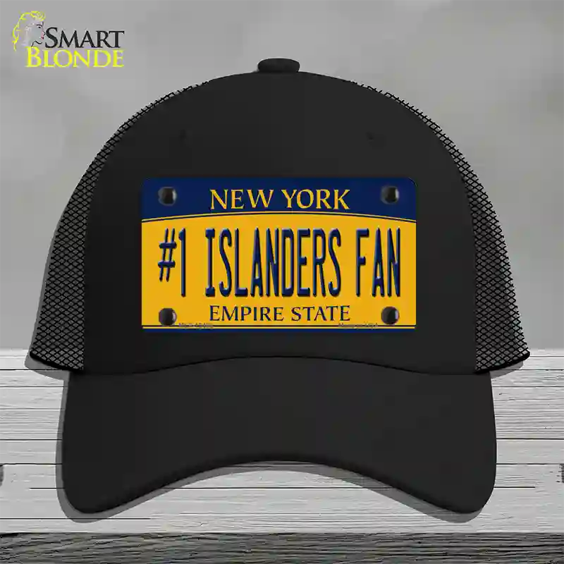 Number 1 Islanders Fan Novelty License Plate Hat Tag Mesh / Black