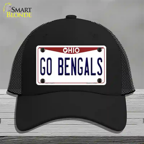 Go Bengals Novelty License Plate Hat Tag Mesh / Black