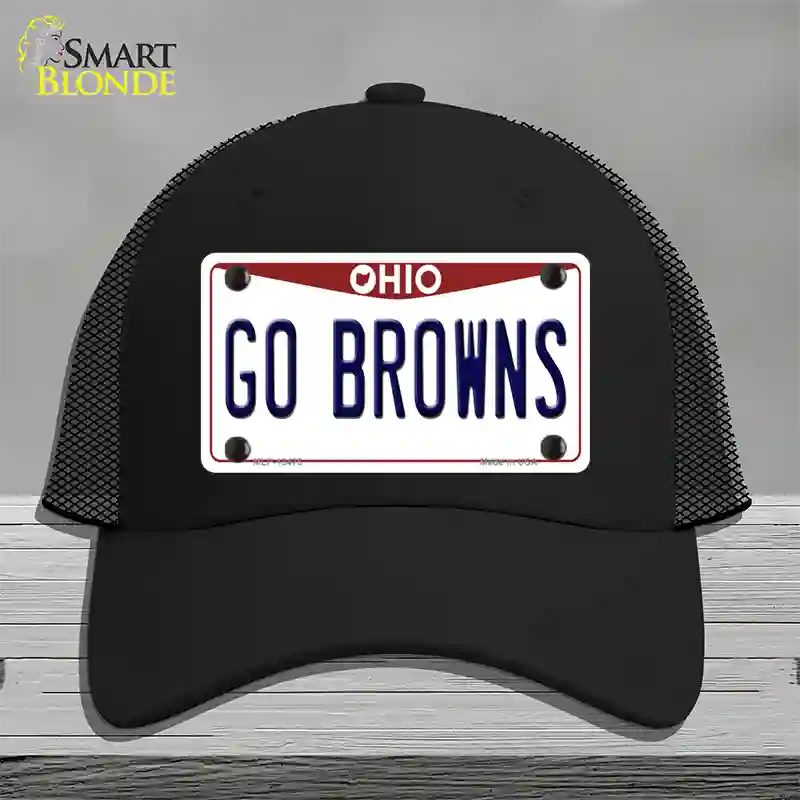 Go Browns Novelty License Plate Hat Tag Mesh / Black