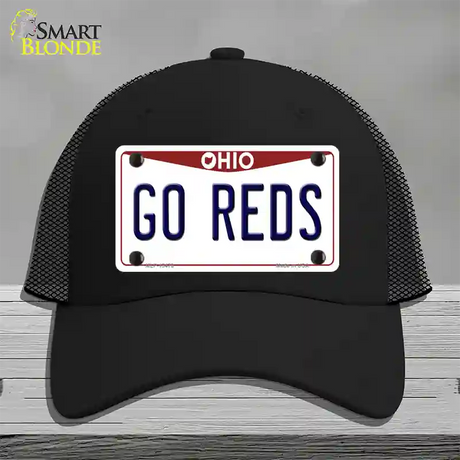 Go Reds Novelty License Plate Hat Tag Mesh / Black