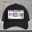 Number 1 Reds Fan Novelty License Plate Hat Tag Mesh / Black