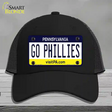 Go Phillies Novelty License Plate Hat Tag Mesh / Black