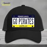 Go Pirates Novelty License Plate Hat Tag Mesh / Black