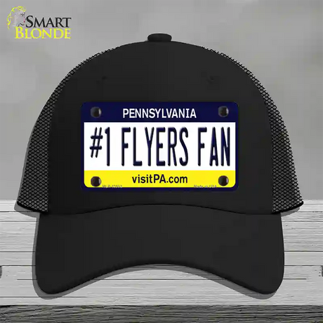 Number 1 Flyers Fan Novelty License Plate Hat Tag Mesh / Black