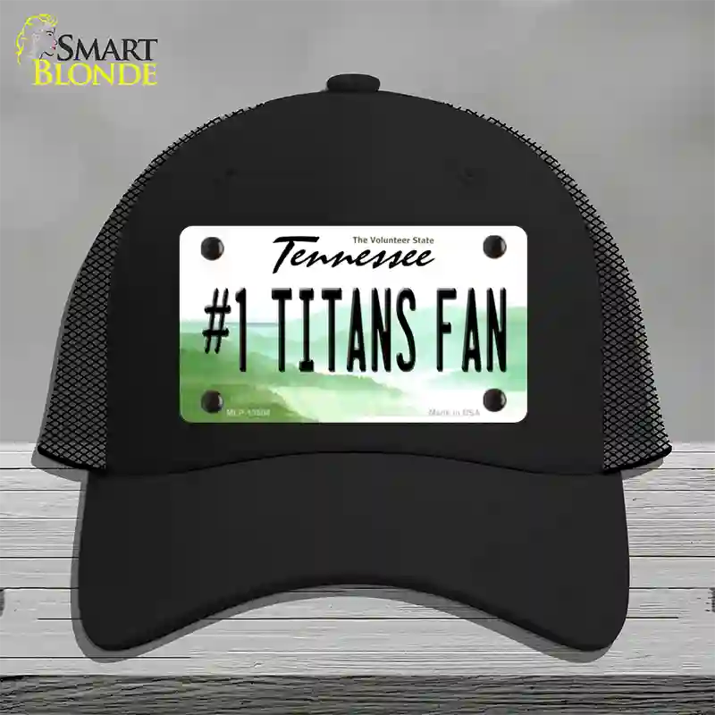 Number 1 Titans Fan Novelty License Plate Hat Tag Mesh / Black