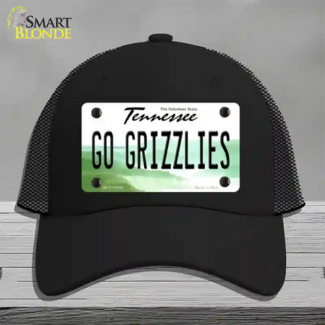 Go Grizzlies Novelty License Plate Hat Tag Mesh / Black