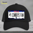 Number 1 Cowboys Fan Novelty License Plate Hat Tag Mesh / Black