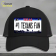 Number 1 Texans Fan Novelty License Plate Hat Tag Mesh / Black