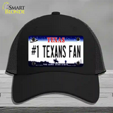 Number 1 Texans Fan Novelty License Plate Hat Tag Mesh / Black