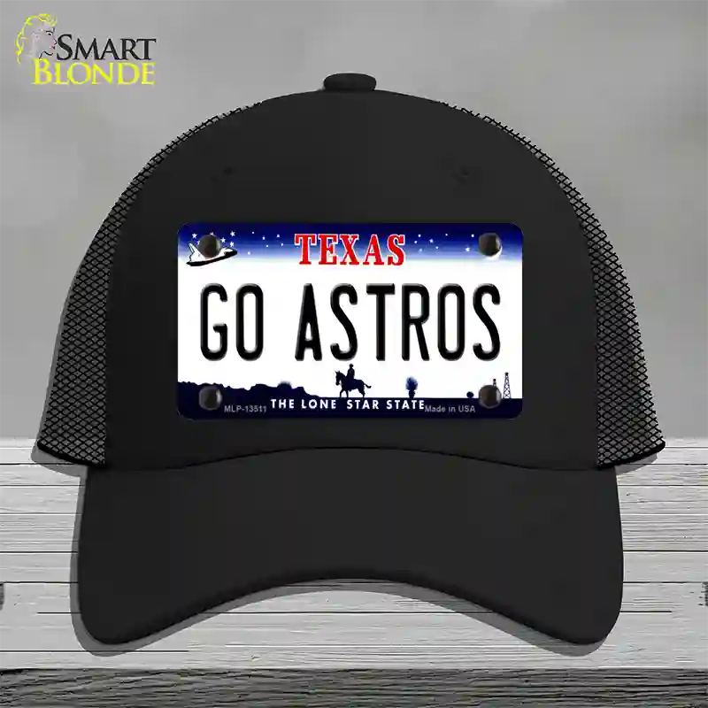 Go Astros Novelty License Plate Hat Tag Mesh / Black