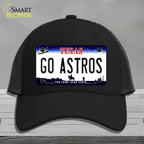 Go Astros Novelty License Plate Hat Tag Mesh / Black